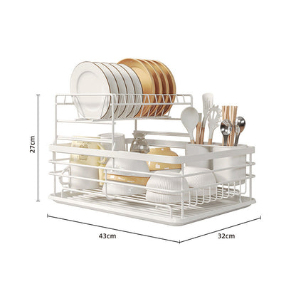 Kitchen Counter Drainer with Utensil Holder