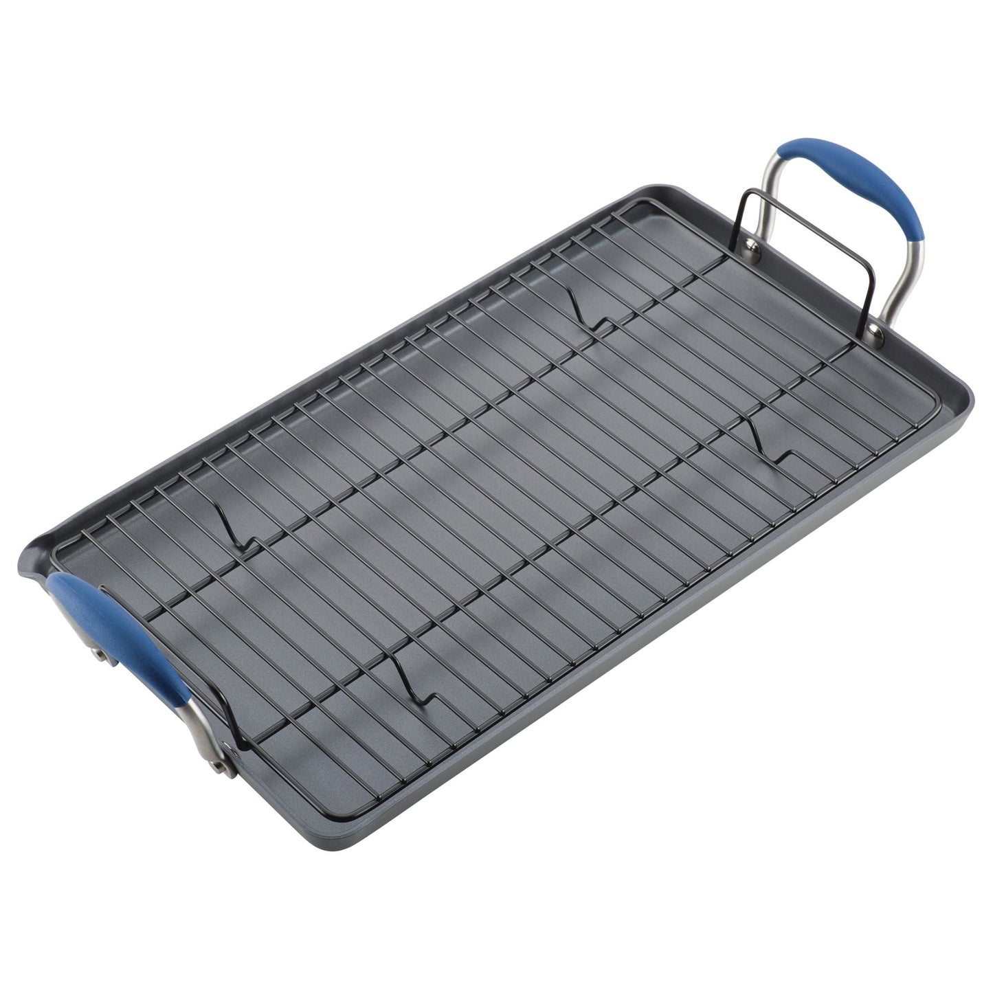 10 x 18-Inch Double Burner Griddle with Multi-Purpose Rack
