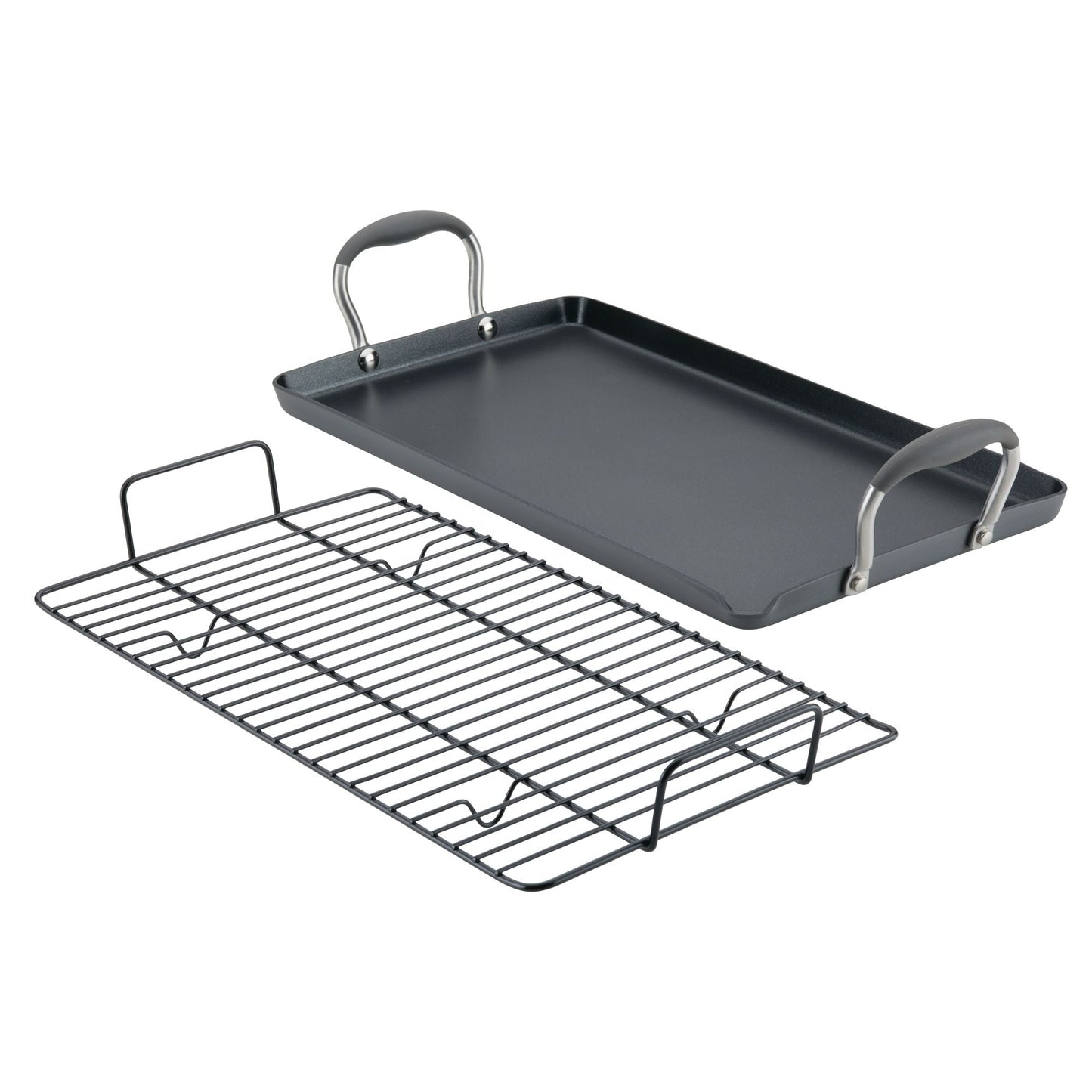 10 x 18-Inch Double Burner Griddle with Multi-Purpose Rack